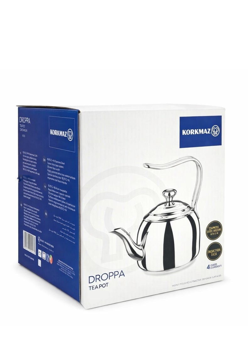 كوركماز ☕ إبريق شاي ستانلس ستيل فاخر من KORKMAZ – أناقة تدوم وجودة عريقة - Image 5